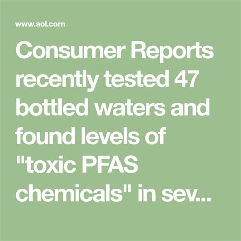 consumer reports bottled water chemicals